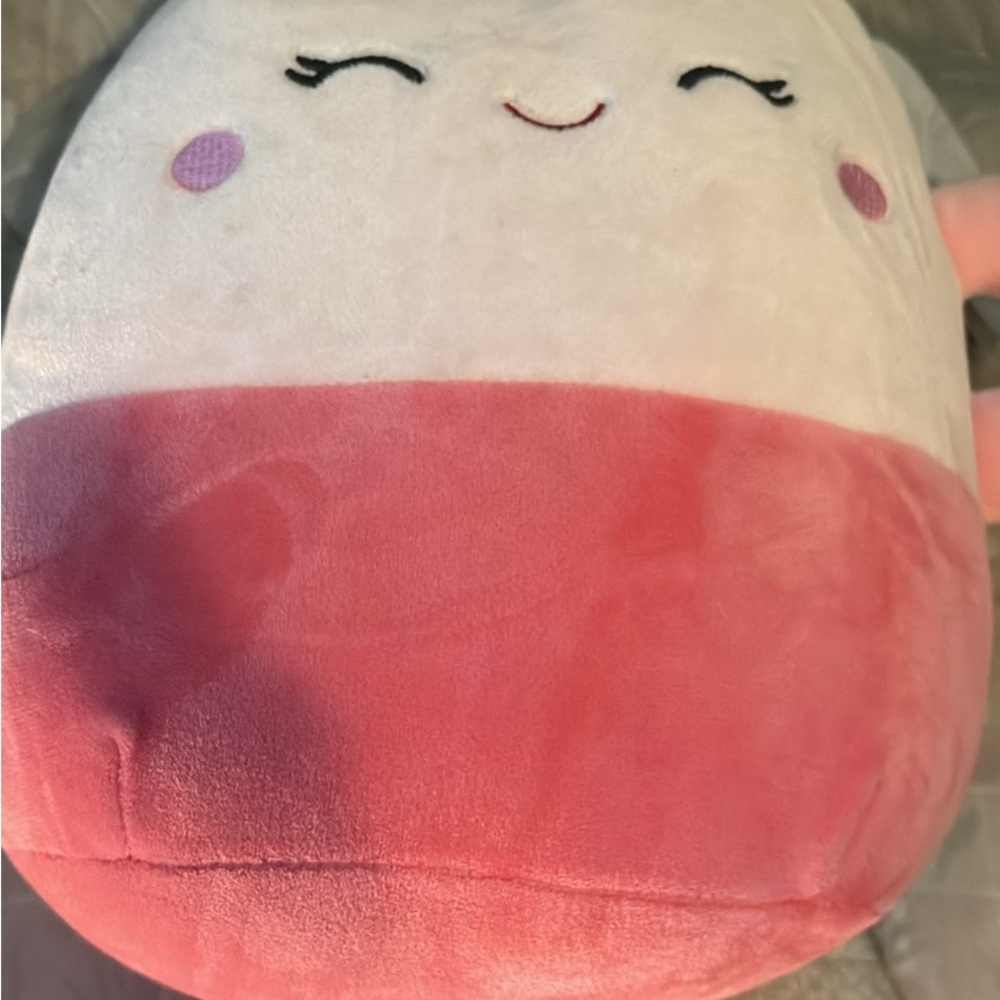Squishmallows Pink and White Mug Plush